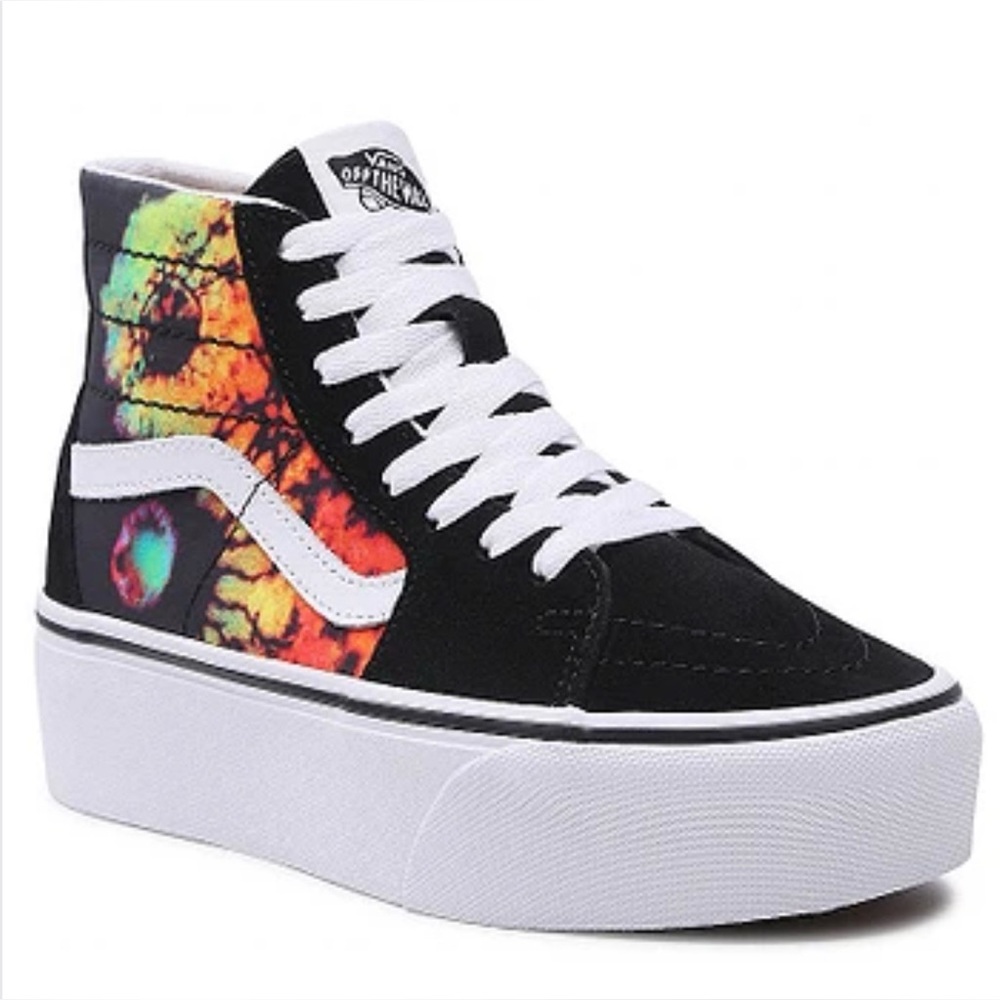 •VANS•NWT PARADOXICAL BLACK/MULTI-COLOR SK8-HI TAPERED STACKFORM-PLATFORM 7.5/W